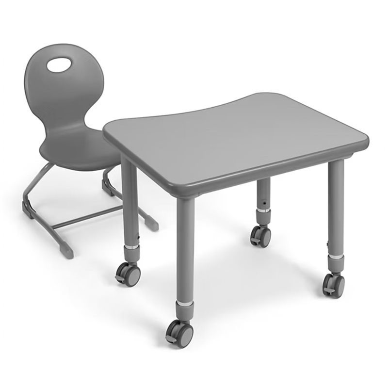 Ergo Bounce Chair and Desk Set - K-Gr. 2 - Grey Ergo Bounce Chair and Desk Set - K-Gr. 2 - Grey