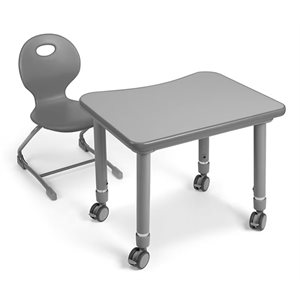 Ergo Bounce Chair and Desk Set - K-Gr. 2 - Grey