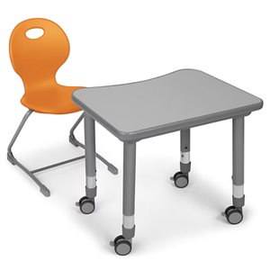 Ergo Bounce Chair and Desk Set - Gr. 4-12 - Orange