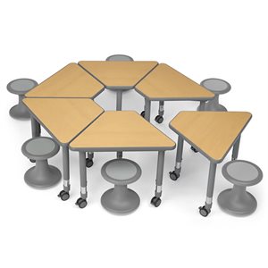 Zone d'apprentissage de la chaise oscillante Flex-Space - Gris