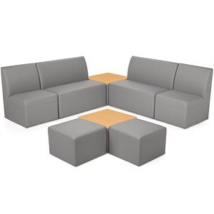 Canapé et table électrique Modern Edge Community Zone - Gris ardoise