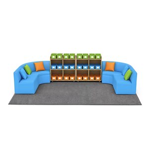 Flex-Space Comfy Couch Reading & Research Zone-Bleu