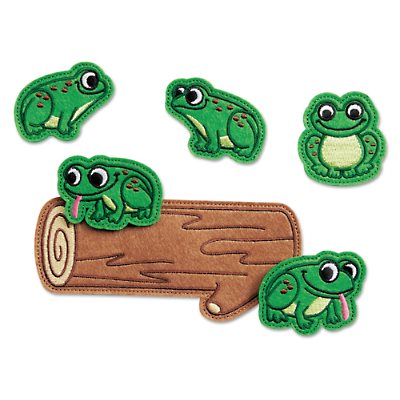 5 Green & Speckled Frogs Storytelling Puppet Kit