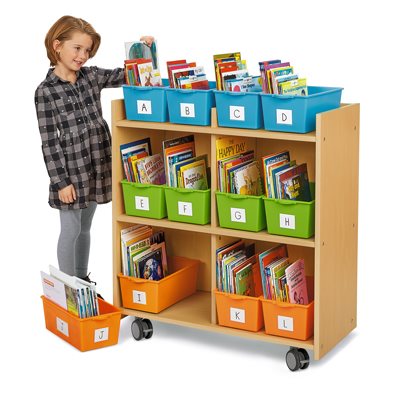 Rangement pour corbeilles à livres mobiles Flex-Space