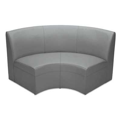 Flex-Space Lounge & Learn Curved Couch-Grey