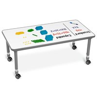 Flex-Space Write & Wipe Mobile Rectangular Table