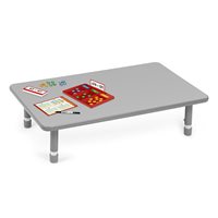 Flex-Space 30x60 Rectangular Floor Table-Grey