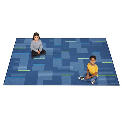 Flex-Space Blue Designer Accents Carpet-6x9 Flex-Space Blue Designer Accents Carpet-6x9