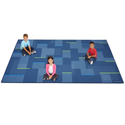 Flex-Space Blue Designer Accents Carpet-9x12 Flex-Space Blue Designer Accents Carpet-9x12