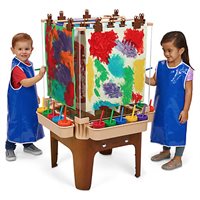 Toddler Painting Centre for 4 - Natural Colours