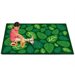 Tapis de feuilles aux accents naturels 4'x6'