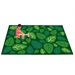 Tapis de feuilles aux accents naturels 6'x9'