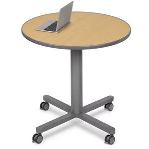  Flex-Space™ Mobile Round Café Table - Modern Maple-36"D x 36"H