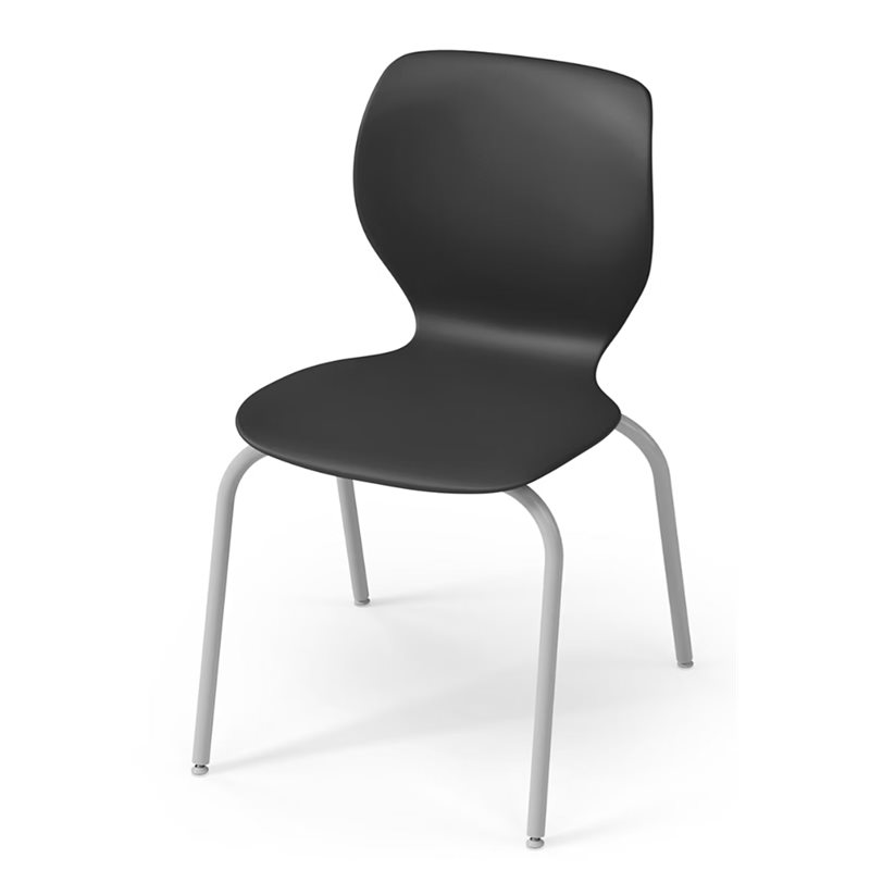 Modern Edge Stacking Chair - Charcoal Grey - 18"