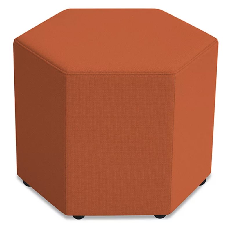 Modern Edge Mobile Hex Lounge Seat-Autumn Orange