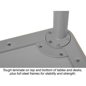 Table rectangulaire mobile Modern Edge 30 x 60