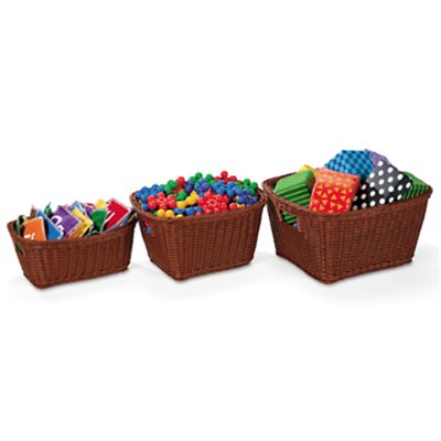 Paniers en plastique allant au lave-vaisselle - Panier moyen - Brun foncé