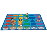 9' x 12' Apprendre les formes - Tapis de couleur