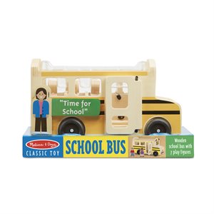 D- Wooden School Bus - 8pcs