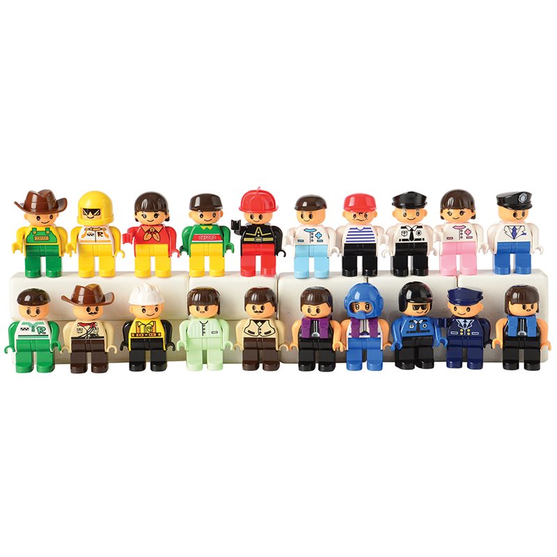 People Building Bricks - Set of 20