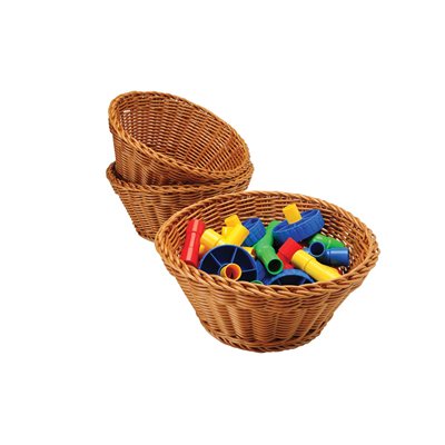 Paniers gigognes ronds en plastique tressé - Lot de 3 Paniers gigognes ronds en plastique tressé - Lot de 3