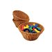 Paniers gigognes ronds en plastique tressé - Lot de 3
