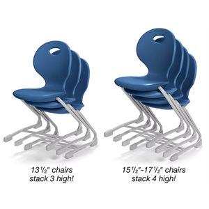 Modern Edge Ergo Bounce Cantilever Chair-13.5"-Charcoal Grey