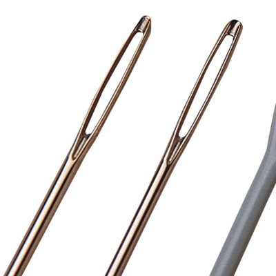 Lot de 25 aiguilles en acier à gros chas