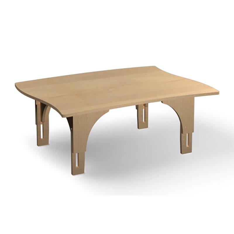 Natural Pod™ Reach - Table - Côtés incurvés - Patte réglable en Érable Fusion - 48'' L x 36'' P - Petites pattes Natural Pod™ Reach - Table - Côtés incurvés - Patte réglable en Érable Fusion - 48'' L x 36'' P - Petites pattes