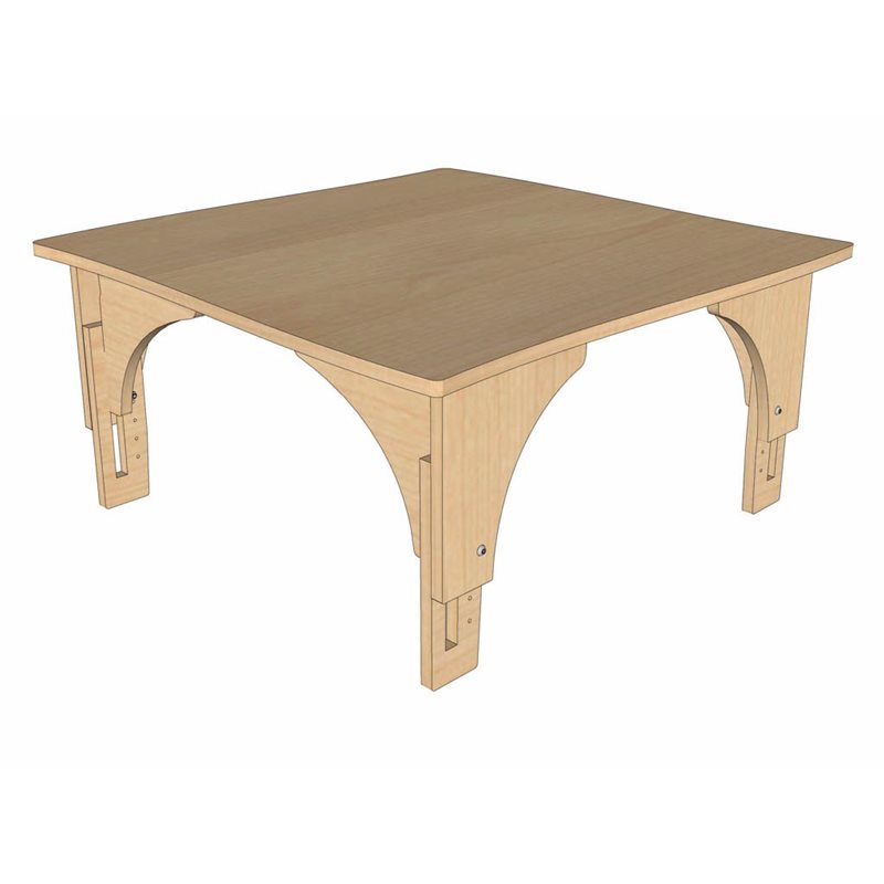 Natural Pod™ Reach - Table - Côtés incurvés - Patte réglable en Érable Fusion - 36'' L x 36'' P - Petites pattes Natural Pod™ Reach - Table - Côtés incurvés - Patte réglable en Érable Fusion - 36'' L x 36'' P - Petites pattes