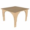 Natural Pod™ Reach - Table - Curved Sides - Adjustable Leg in Fusion Maple - 36 ''W x 36 ''D - Medium Legs