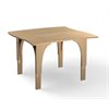 Natural Pod™ Reach - Table - Curved Sides - Adjustable Leg in Fusion Maple - 48 ''W x 48 ''D - Large Legs