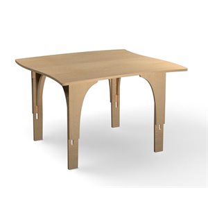 Natural Pod™ Reach - Table - Côtés incurvés - Patte réglable en Érable Fusion - 48'' L x 48'' P - Grandes pattes