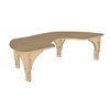 Natural Pod™ Reach - Table - Semi-Circular - Adjustable Leg in Fusion Maple - 72 ''W x 36 ''D - Small Legs