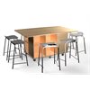 Natural Pod™ Junction - Table - Crescent Curve - Storage Under in Fusion Maple with Casters - 70 ''W x 47 ''D x 29 ''H