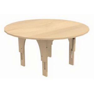 Natural Pod™ Reach - Table - Circular - Adjustable Leg in Fusion Maple - 42" DIA x - Small Legs