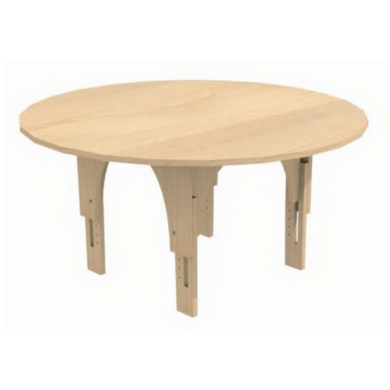 Natural Pod™ Reach - Table - Circulaire - Pied réglable en érable fusion - 42" DIA x - Pieds L