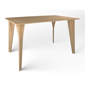 Natural Pod™ Gather - Table - Crescent Curve - Tripod Leg in Fusion Maple - 70"W x 47"D x 42"H