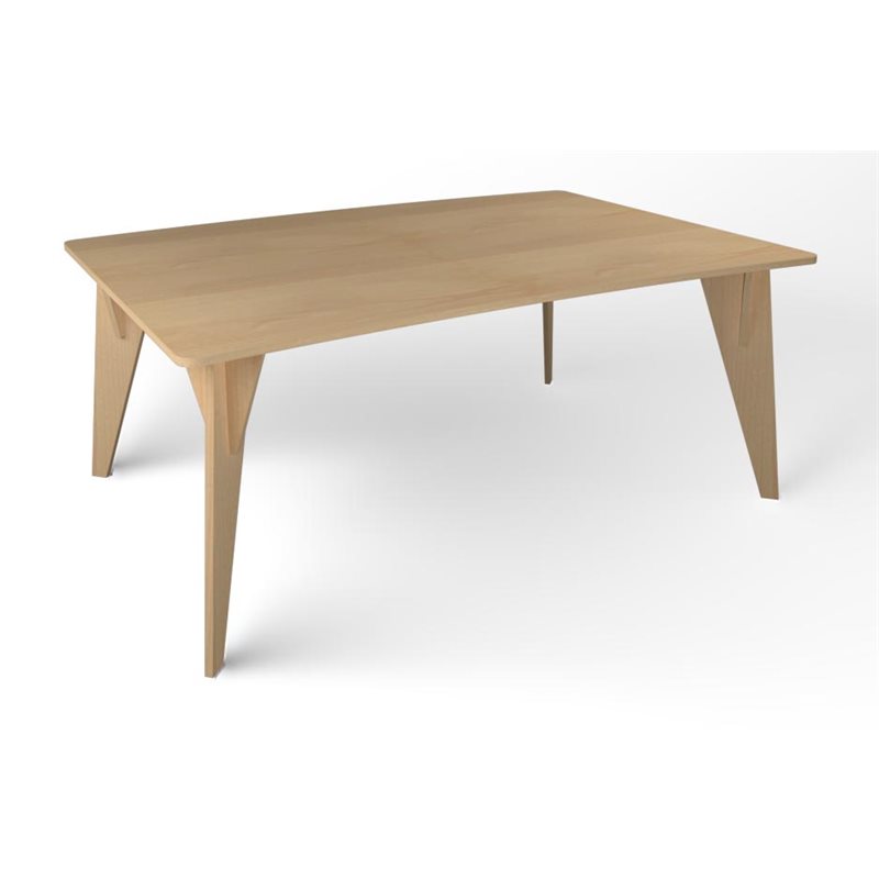 Natural Pod™ Gather - Table - Courbe en croissant - Pied trépied en érable fusion - 70"L x 47"P x 29"H