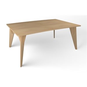Natural Pod™ Gather - Table - Crescent Curve - Tripod Leg in Fusion Maple - 70"W x 47"D x 29"H