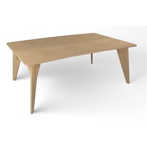 Natural Pod™ Gather - Table - Crescent Curve - Tripod Leg in Fusion Maple - 70"W x 47"D x 26"H