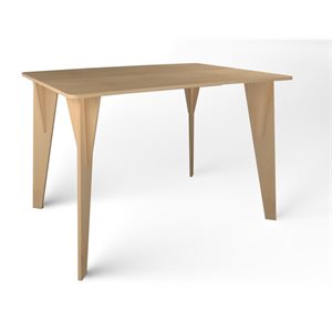 Natural Pod™ Gather - Table - Crescent Curve - Tripod Leg in Fusion Maple - 60"W x 47"D x 42"H