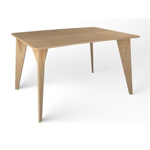 Natural Pod™ Gather - Table - Crescent Curve - Tripod Leg in Fusion Maple - 60"W x 47"D x 36"H