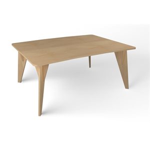 Natural Pod™ Gather - Table - Crescent Curve - Tripod Leg in Fusion Maple - 60"W x 47"D x 26"H