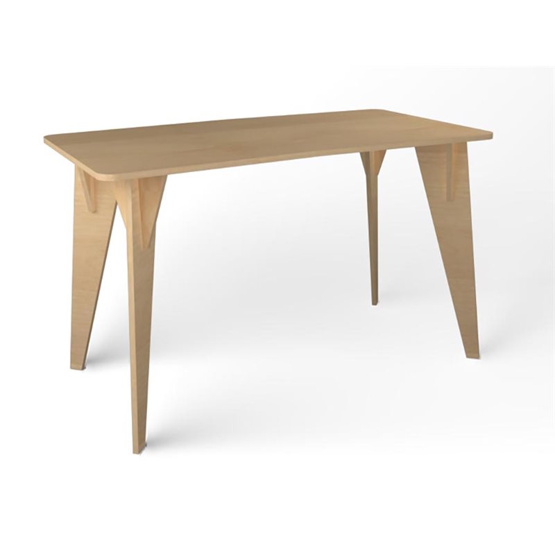 Natural Pod™ Gather - Table - Courbe en croissant - Pied trépied en érable fusion - 60"L x 30"P x 36"H