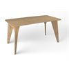 Natural Pod™ Gather - Table - Courbe en croissant - Pied trépied en érable fusion - 60"L x 30"P x 29"H