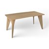 Natural Pod™ Gather - Table - Courbe en croissant - Pied trépied en érable fusion - 60"L x 30"P x 26"H