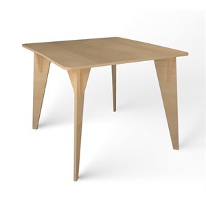 Natural Pod™ Gather - Table - Crescent Curve - Tripod Leg in Fusion Maple - 47"W x 47"D x 36"H