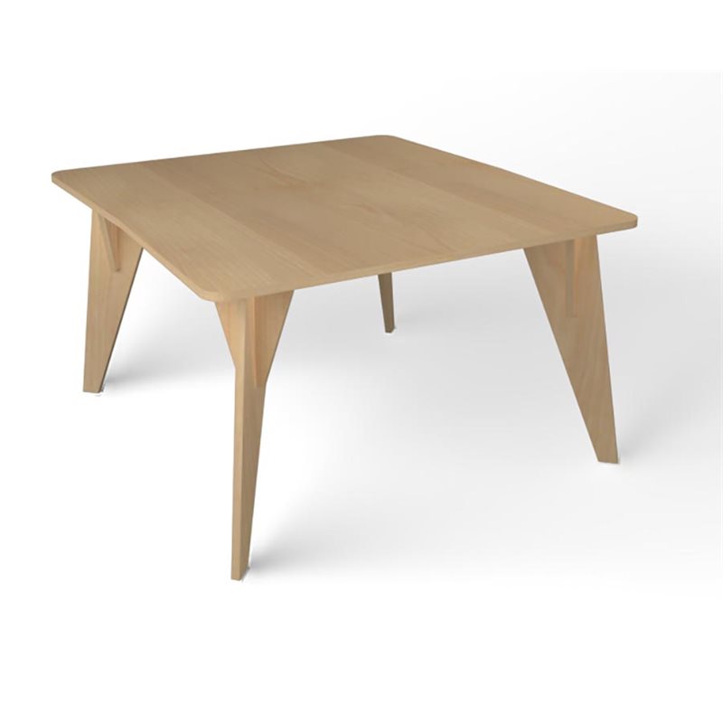 Natural Pod™ Gather - Table - Courbe en croissant - Pied trépied en érable fusion - 47"L x 47"P x 26"H