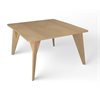 Natural Pod™ Gather - Table - Courbe en croissant - Pied trépied en érable fusion - 47"L x 47"P x 26"H